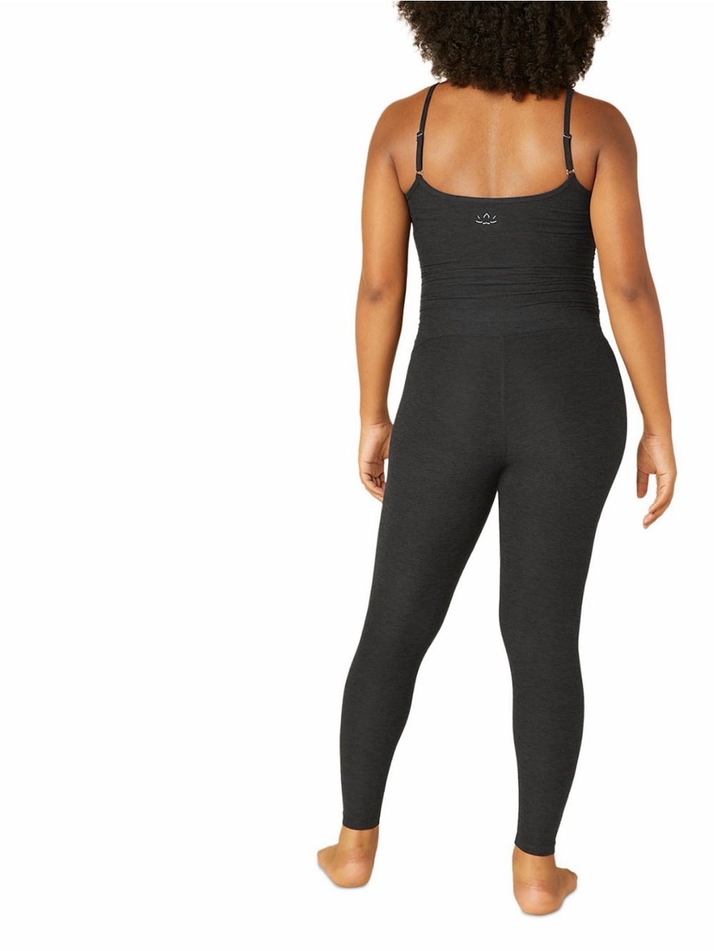 Beyond Yoga Black Maternity Seamless Jumpsuit with Adjustable Straps